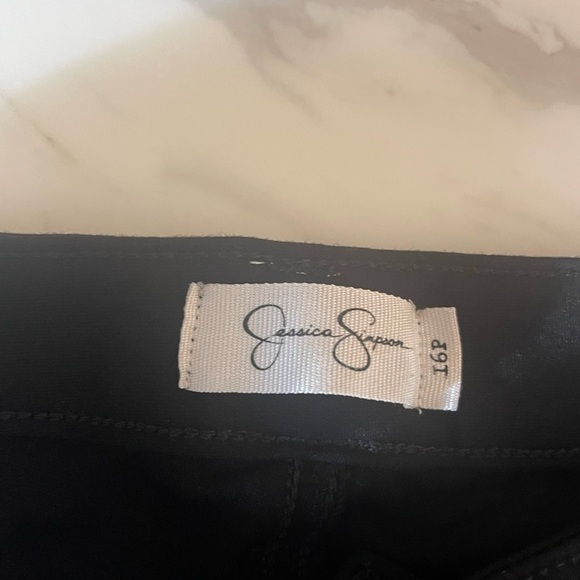 Jessica Simpson Kiss Me Skinny Black Pants 16P Petite Viscose Blend Stretch - Picture 4 of 8